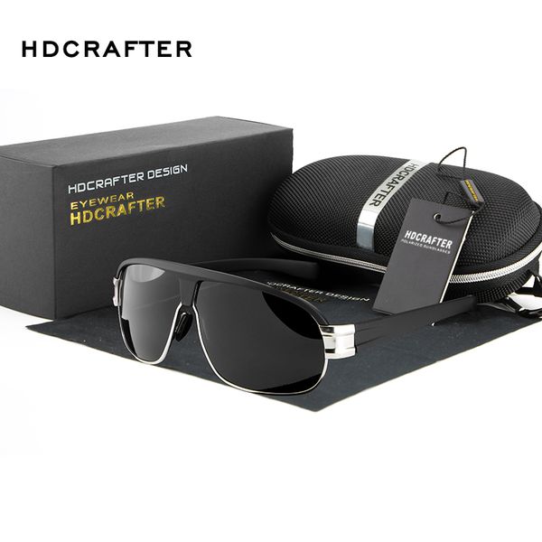 

hdcrafter new sunglasses for men polarized brand designer men sun glasses for driving masculino wholesale, White;black