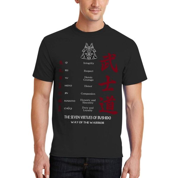 

the seven virtues of bushido way of the warrior new 2019 cotton short-sleeve t-shirt summer short sleeves cotton custom t shirts