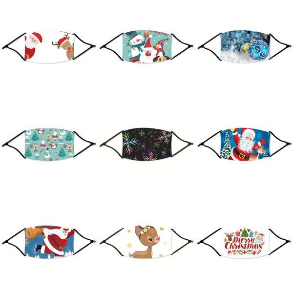 

5 layers mellown 3d fashion unique style face mouth christmas mask 3 layers of filtering pm2.5 reusable more safer ear cord is adjustable#55, Black