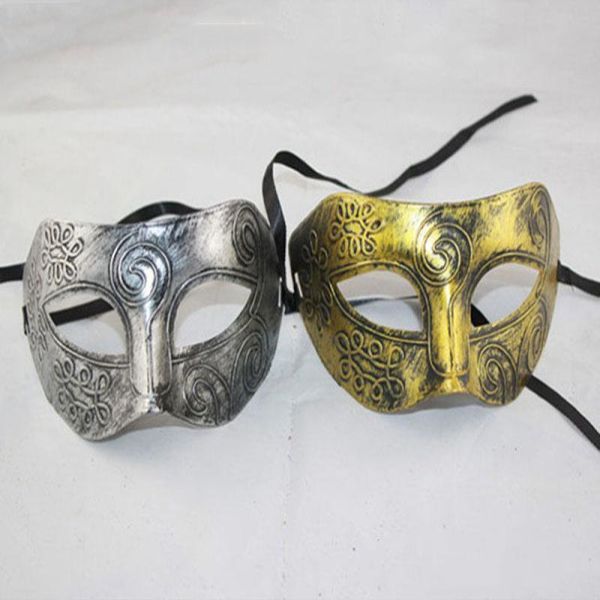 

men gladiator masquerade carnival gold masks halloween silver costume mask vintage retro mask roman mens party and mask ofrvv