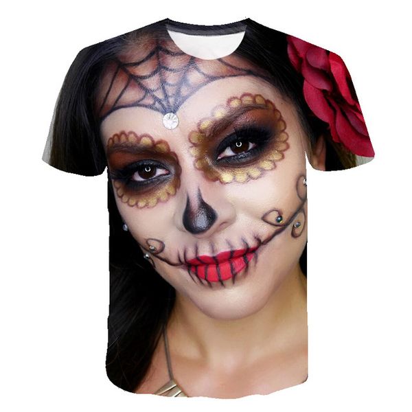 

skull men cosplay colorful summer 3d print shirts hentai anime funny men clothing