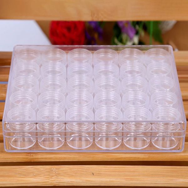 

double seal makeup storage case compartment divider plastic organizer 30 grids