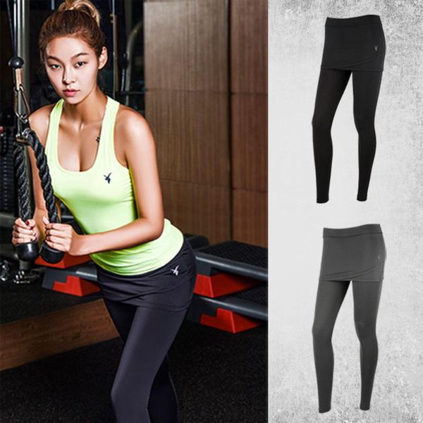 

akiii classic] famous korea fitness brand yoga leggings running cover up skirt leggings-made in korea, White;red
