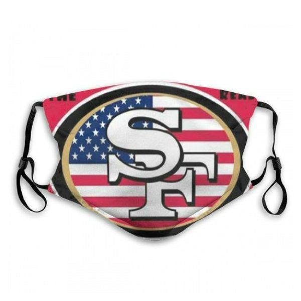 

2020 new luxury designer 5-layer protective face masks rugby team packers ravens patriots buffalo cowboys jets hockey team reusable mask