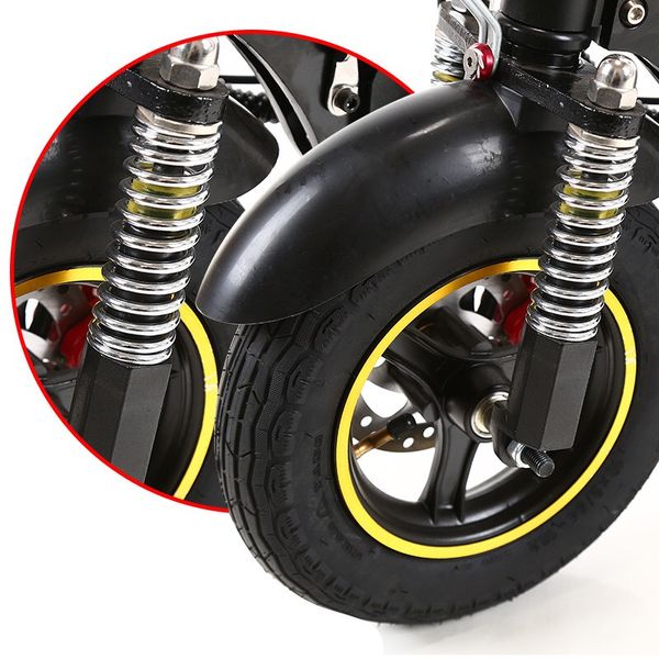 

foldable electric scooter 48v electric skateboard handle adjustable with led e-scooter 45km/h shock absorbtion scooter for adult