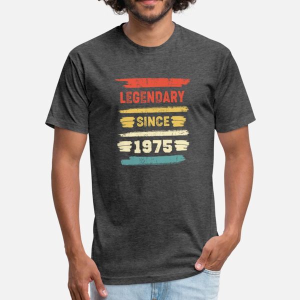 

retro birthday gift vintage legendary since 1975 t shirt men designing 100% cotton euro size s-3xl gents basic summer style letters shirt, White;black