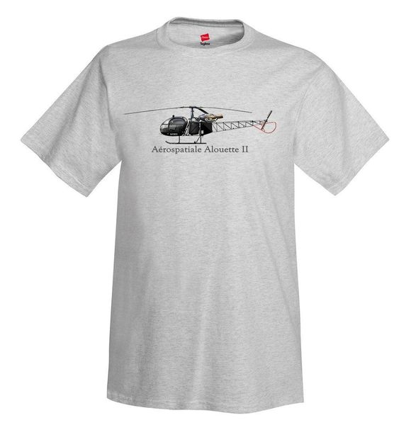 

new 2019 fashion fashion brand aerospatiale alouette ii helicopter t-shirt - personalized with your funny cotton tee shirt