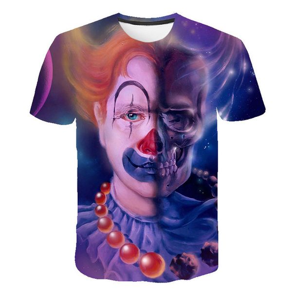 

the clown male lovely short sleeved 3d print shirts funny aesthetic hentai men clothing
