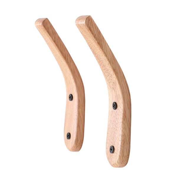 

coat hook storage rack wall mounted scarves oak wood home organizer heavy duty