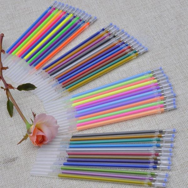 

gel pens 1.0mm colorful pen fluorescent refills color cartridge flash smooth ink painting graffiti student stationery