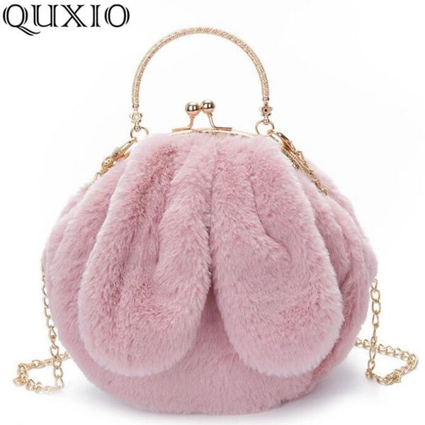 

новые женщины плюшевые уха shell цепи сумка искусственного меха леди мода сумки на ремне, моды зимы сумки dbs01