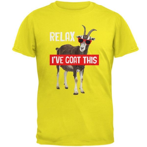 

relax i've goat got this 2019 summer men's t shirt fashion summer short sleeve cotton custom t shirt printing