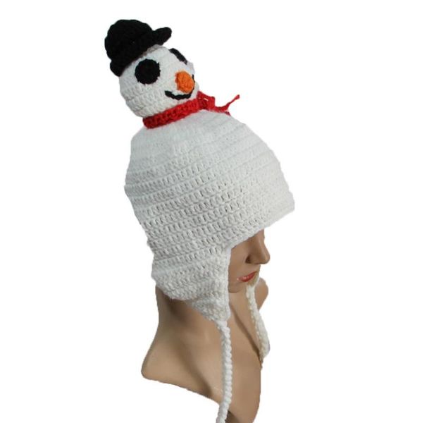 

bomhcs women snowman knitted hat white cap beanie s for children l for adult