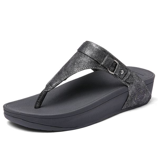 

ngouxm women flip flops summer flat platform shoes woman outside fashion slippers concise pearl grey flip flops women footwear, Black