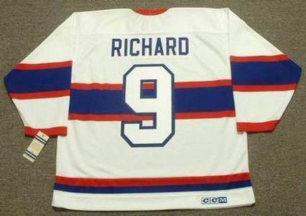 

men women youth maurice richard montreal canadiens 1946 ccm vintage turn back hockey jersey goalie cut quality any name any number, Black;red