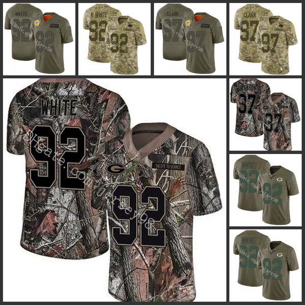 

green bay packersred green 92 reggie white #97 kenny clark stitched nfl men women youth jersey, Black;red