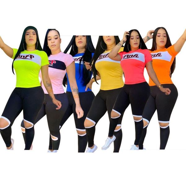 

women's fashion casual two pieces set t-shirt with pants, Gray