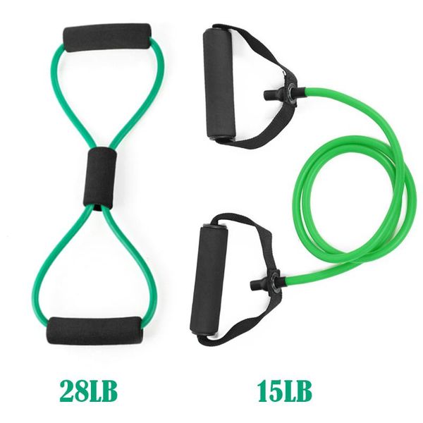 

2pcs 8-shape yoga pull rope elastic exercise resistance bands set expander rope band fitness equipment for workout home gym 1.2m
