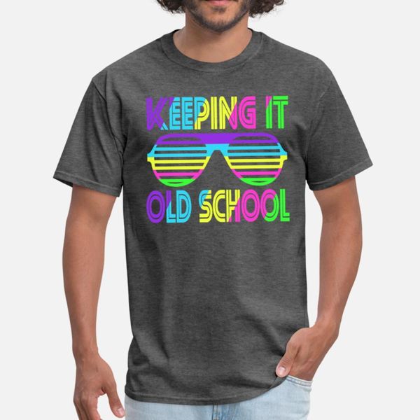

keeping it old school retro 90s 80s aesthetic tee t shirt men custom cotton round collar normal cute new fashion spring kawaii shirt