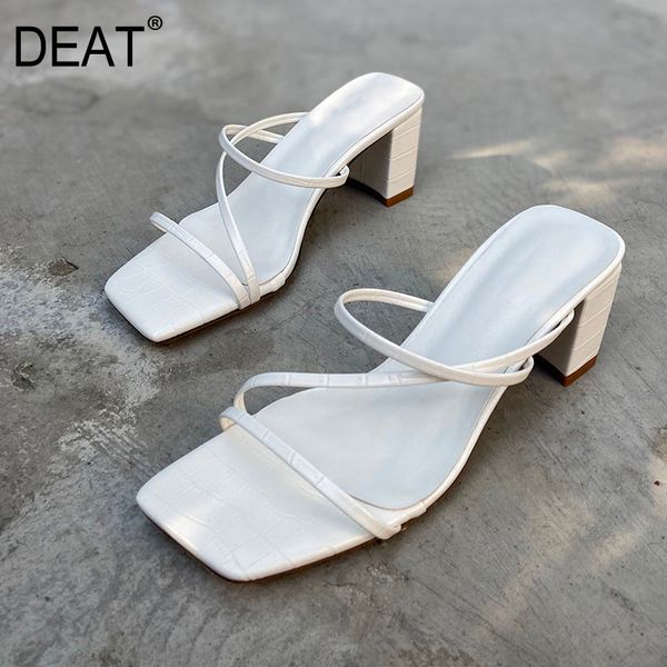 

deat] 2020 новая весна лето площади toe неглубокие конкретизируйте cross band простой темперамент тапочки женская обувь мода tide 10f798, Black