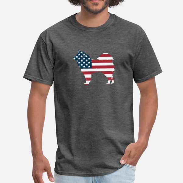

самоед сша американский флаг патриотическая тенниска мужчины designs майка crew neck trend anti-wrinkle смешной повседневный весна тонкая ру