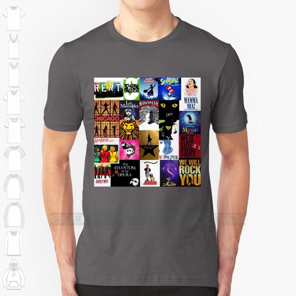 

musicals collage iii custom design print for men women cotton new cool tee t shirt big size 6xl musicals music