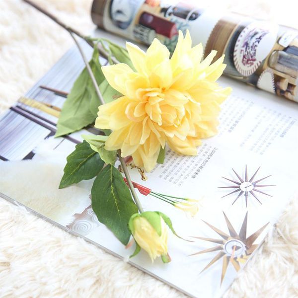 

fake plants office artificial flowers home decoration garden dahlia silk desktop