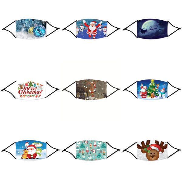 

anti dust face christmas mask mouth er pm2.5 anti-dust mouth christmas mask dustproof anti-l washable reusable sponge face christmas mask#57, Black