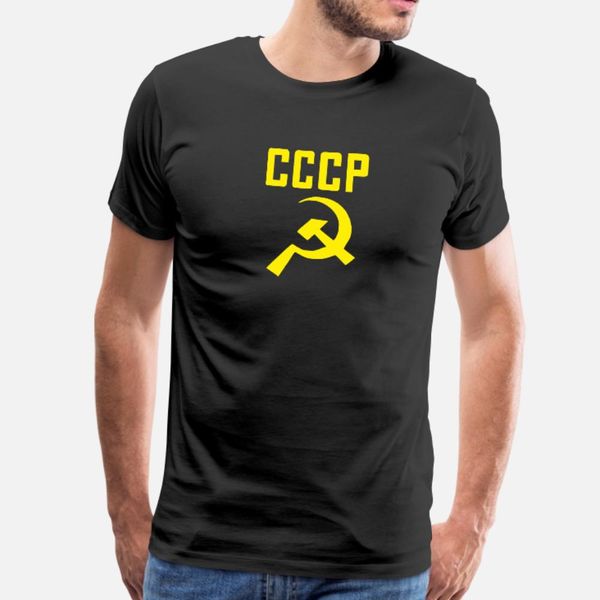 

cccp hammer sickle soviet union communist commun t shirt men character 100% cotton o neck fit graphic new style summer pictures shirt
