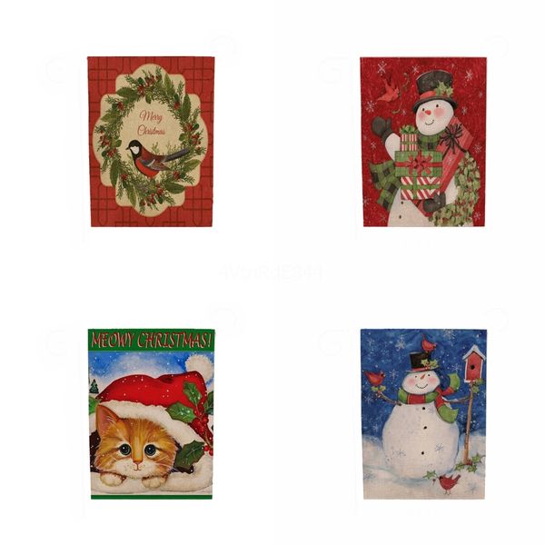 

christmas table flag european embroidered hollow santa table flag home garden home textile festival decoration uegl##138
