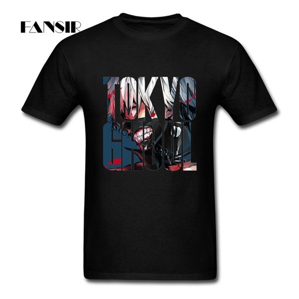 

tokyo ghoul short sleeve t shirts funny picture clothes pure cotton round neck men t shirt for group