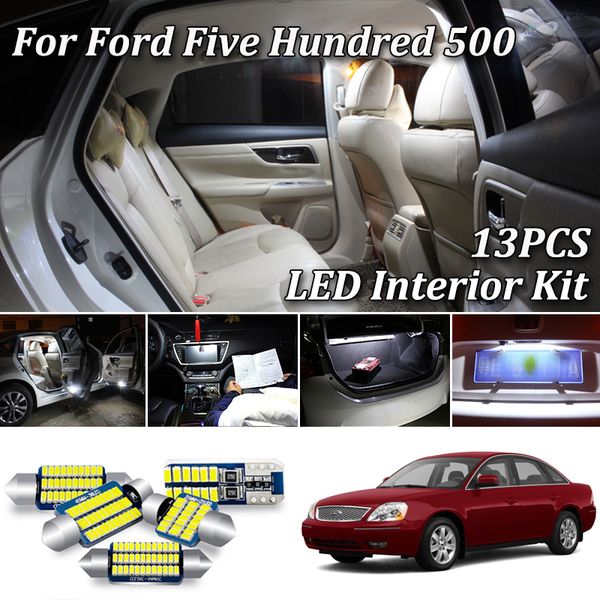 

13pcs no error canbus for five hundred 500 led interior light + license plate lamp kit (2005-2007