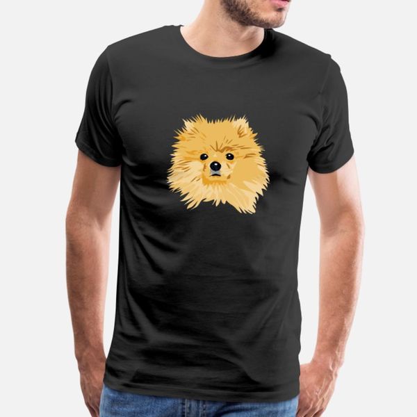 

pomeranian t shirt men customize tee shirt round neck costume graphic breathable summer style unique shirt