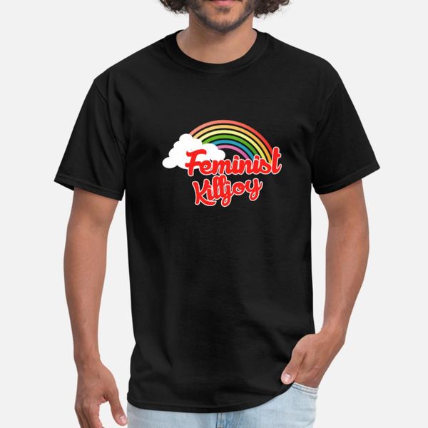 

feminist killjoy rainbow retro t shirt men character 100% cotton s-xxxl cool loose authentic summer style outfit shirt