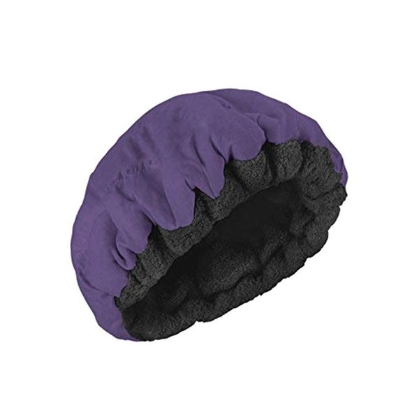 

deep conditioning heat steam cap microwavable micro-hair cap hair thermal treatment for styling tools purple