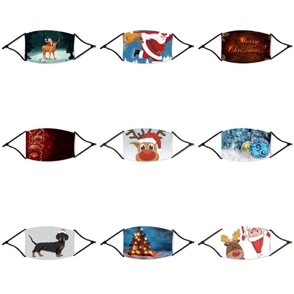 

donald trump 2020 face christmas mask cloth anti-dust christmas mask fun cotton usa womanfashion winter warm washable party christ#62533, Black