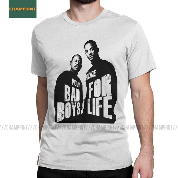 

bad boys for life t-shirt for men movie will smith cop actions vintage 100% cotton tee shirt short sleeve t shirt printed