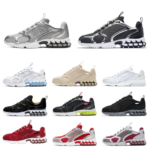 

stussy x nike air zoom спиридон кукини клетка 2 кроссовки мужчины женщины chaussettes тройной белый университет синий кардинал трек красный