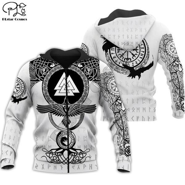 

plstar cosmos viking warrior tattoo new fashion tracksuit casual colorful 3d print zipper/hoodie/sweatshirt/jacket/men women s-9 cx200818, Black