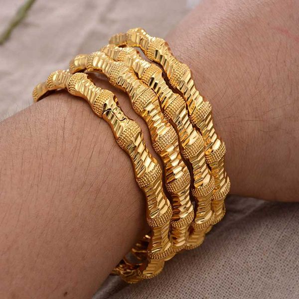 

dubai 4pcs/lot gold color bracelet&bangles for women girl islam muslim arab middle eastern wedding copper jewelry bresslate, Black