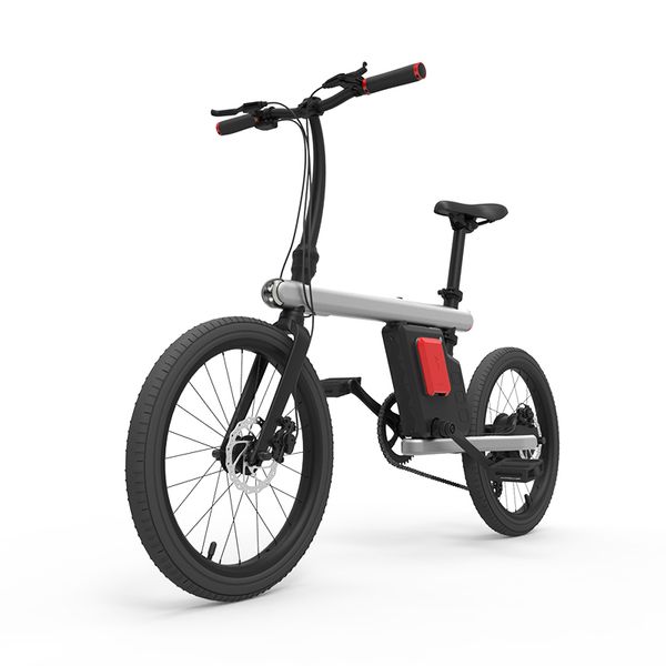 

20 inch electric city bike 36v lithium battery fold electric bike speed version 250 w engine pure electric driving ebike, Silver;blue