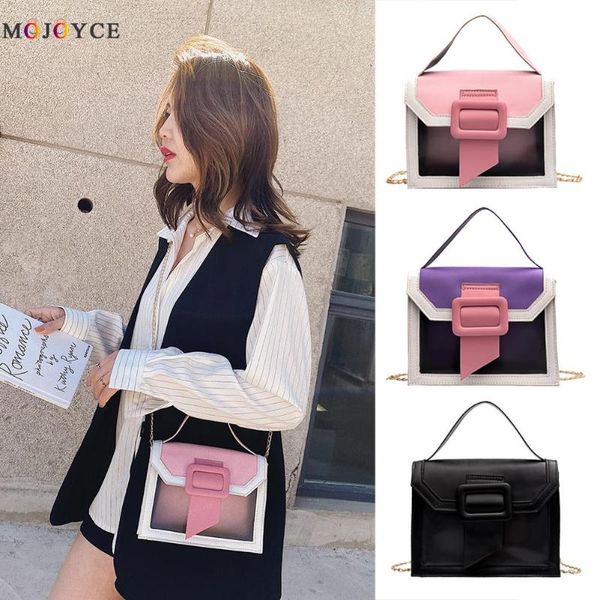 

hit color shoulder handbag women pu leather chain small purse messenger bag