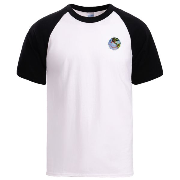 

smile world print mens t shirt 2020 new arrival loose fit tshirt pullover 2020 man summer short sleeve raglan workout tshirt