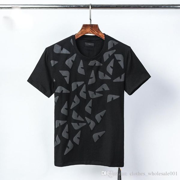 

2020ss mens women designer t shirts luxury ff tshirt summer men street hip hop stylist 3d tee shoes bag jeans tracksuits 14, White;black