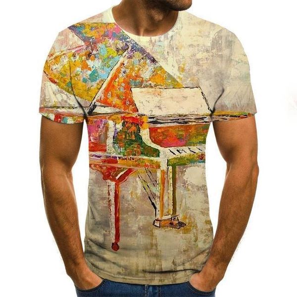 

s 3d t -shirt color printing summer t -shirt brand t -shirt increase size 3d print shirts harajuku horror horror men clothing