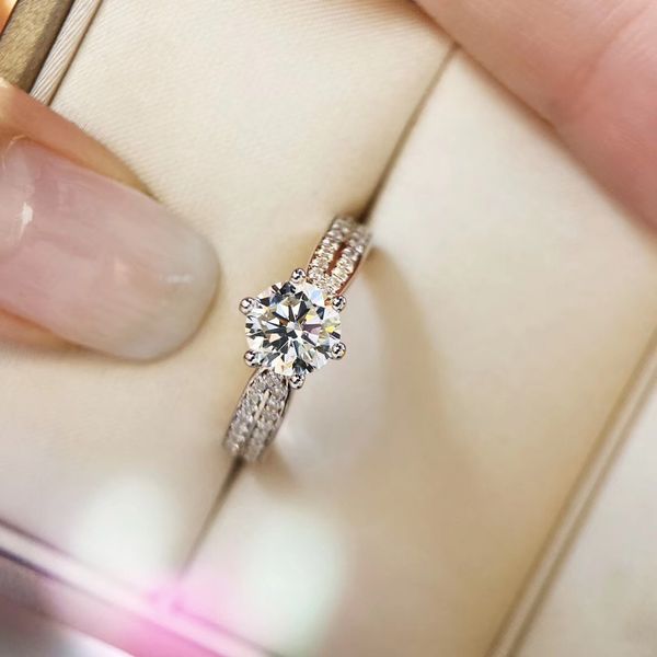 

1 oct size sparkly diamond queen ring for women marryage wedding gift drop shipping PS6431