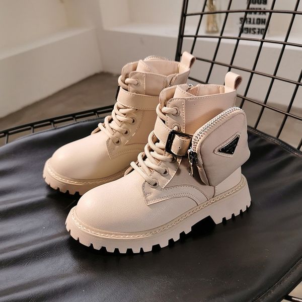 

kids shoes fashion martin boots 2020 winter new children shoes boys fashion non-slip side zipper boots girls all-match boots, Black;grey