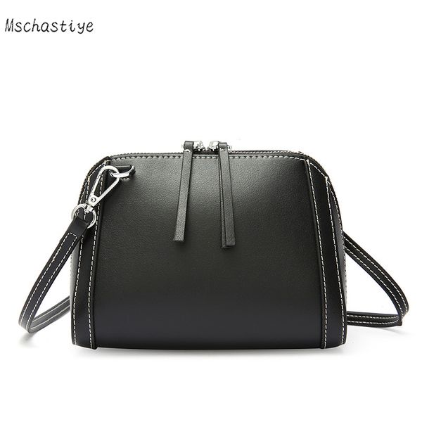 

women genuine leather shell bag shoulder messenger bags cow leather handbag female fashion crossbody bag ladies solid small tote