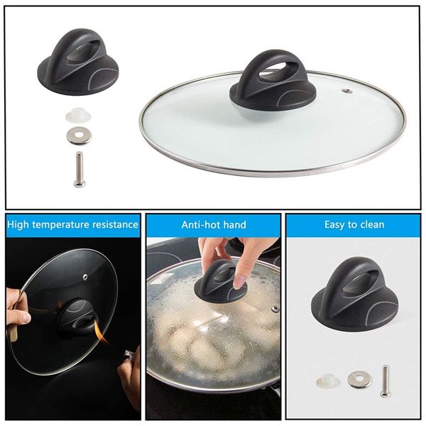 

2 pack pot lid replacement knob kitchen cookware universal replacement pan lid holding handles 2.8 inch 2.44 inch kitchen