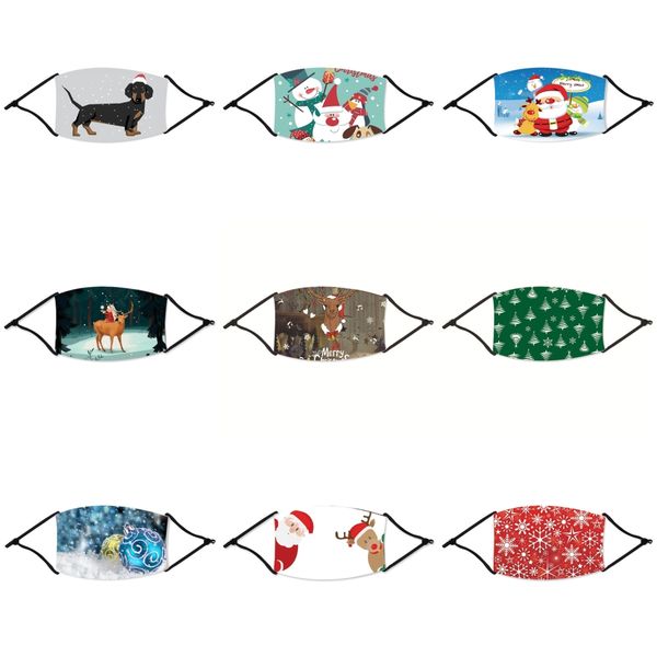 

in stock washable reusable cloth face christmas mask individual package individual package fashion mouth face christmas mask anti dust sh#21, Black